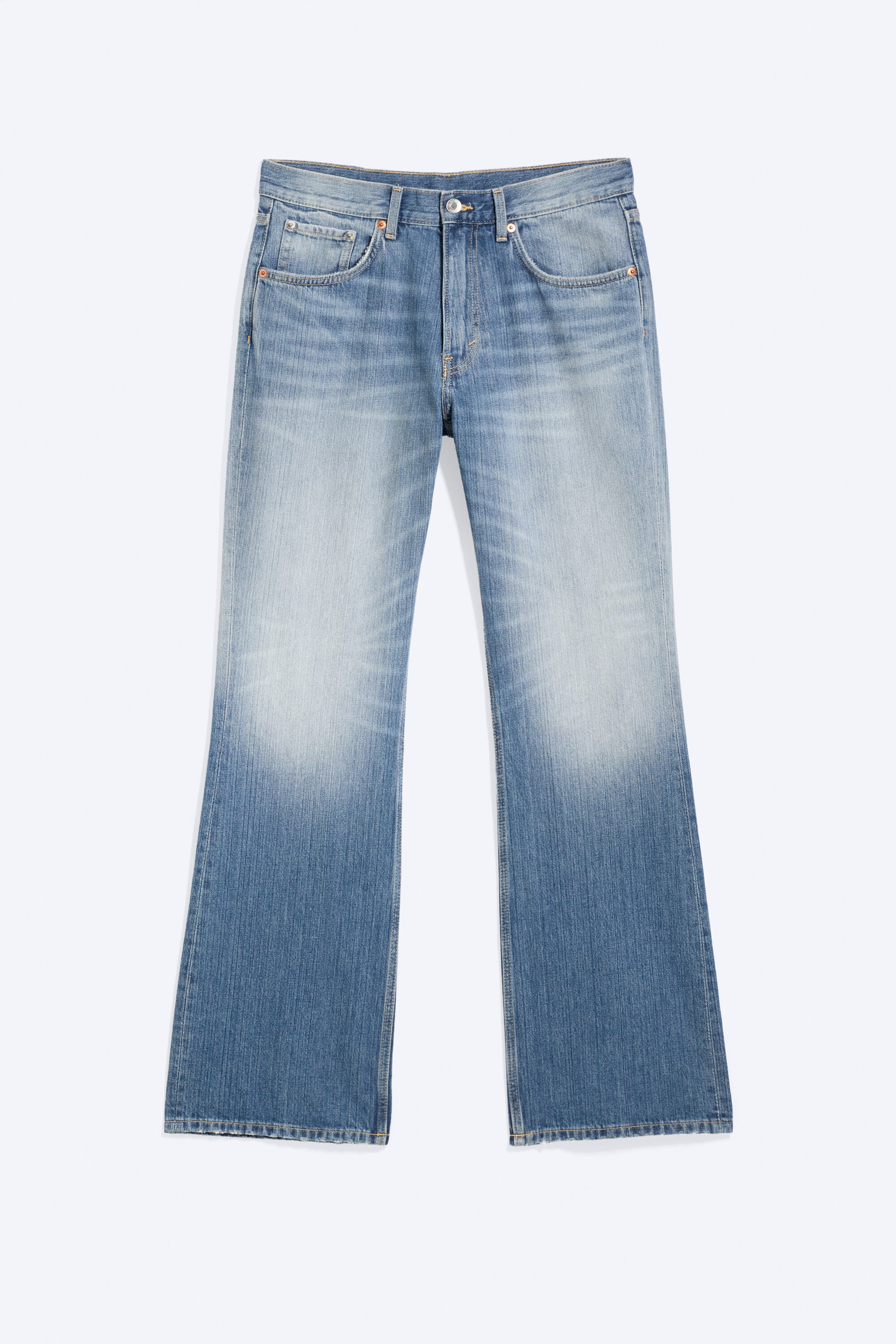Stallion Blue - Mittelblau - Mercury Mid Waist Relaxed Bootcut Jeans - 5