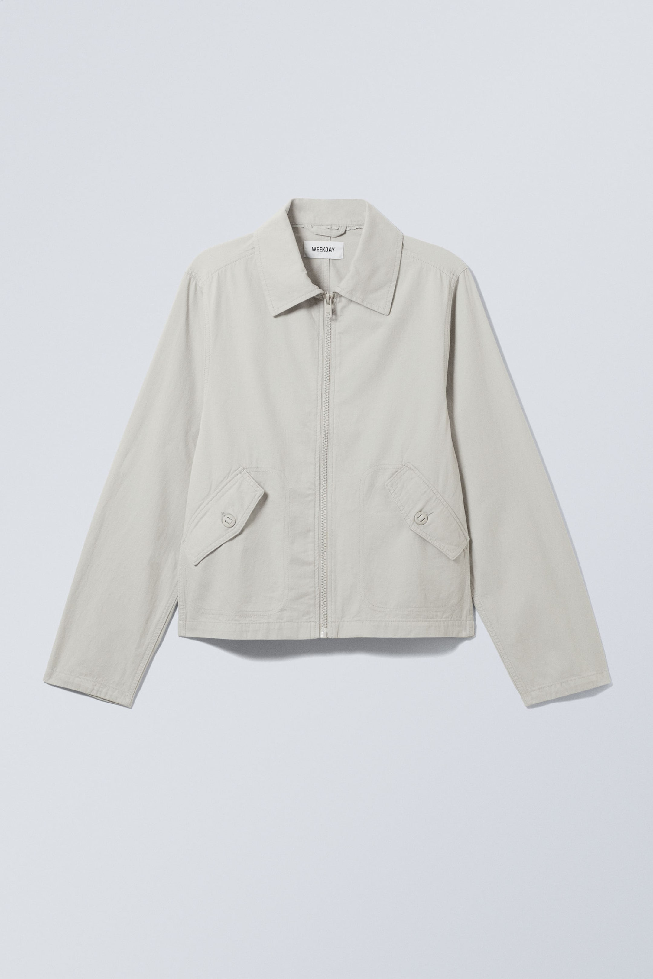 Helles Maulwurfsgrau - Jacke aus Leinenmischung - 0