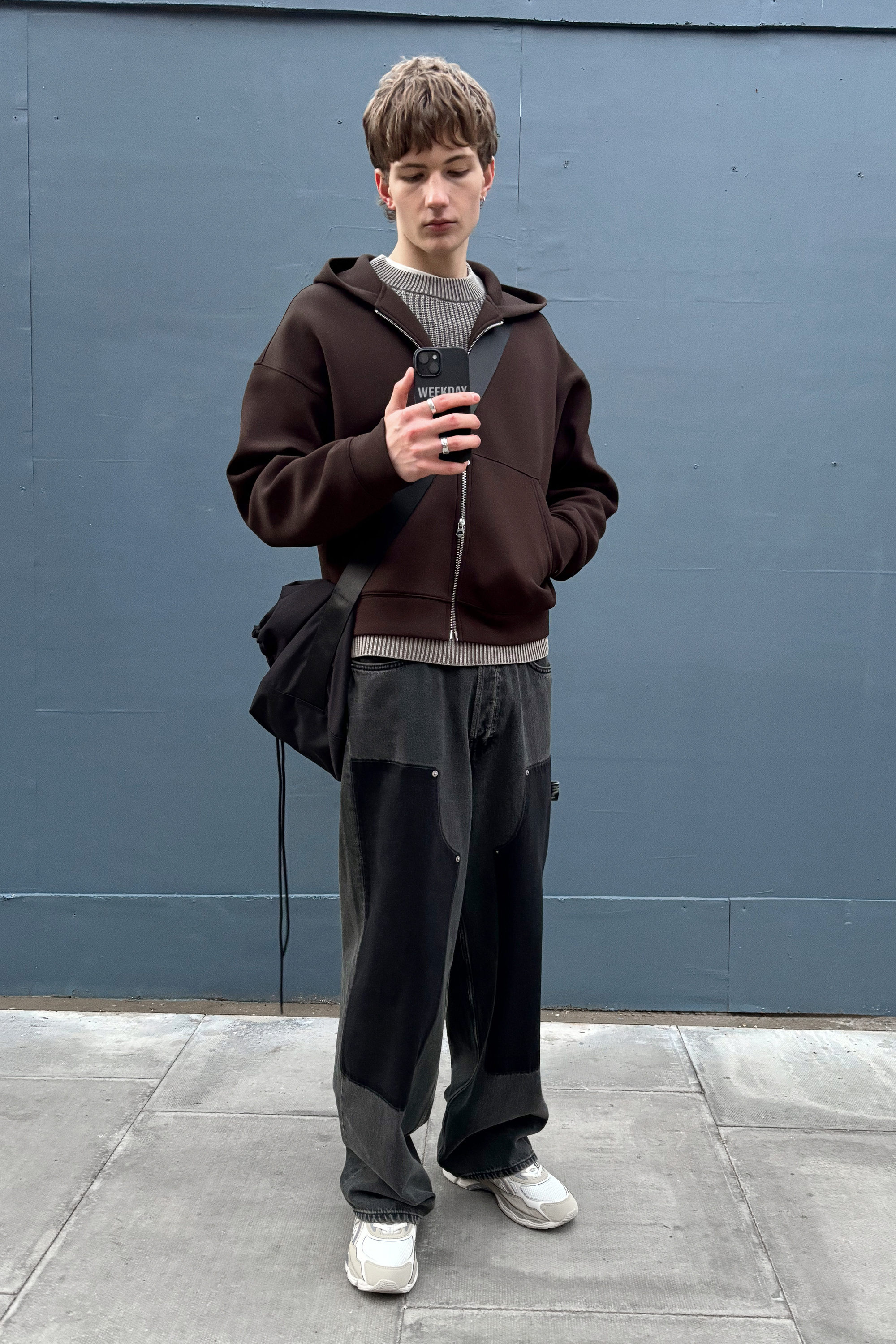 Eulogy Black - Black - Astro Loose Baggy Leg Carpenter Jeans - 2