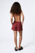 Checked Red - Relaxed Boxer Cotton Shorts - 2
