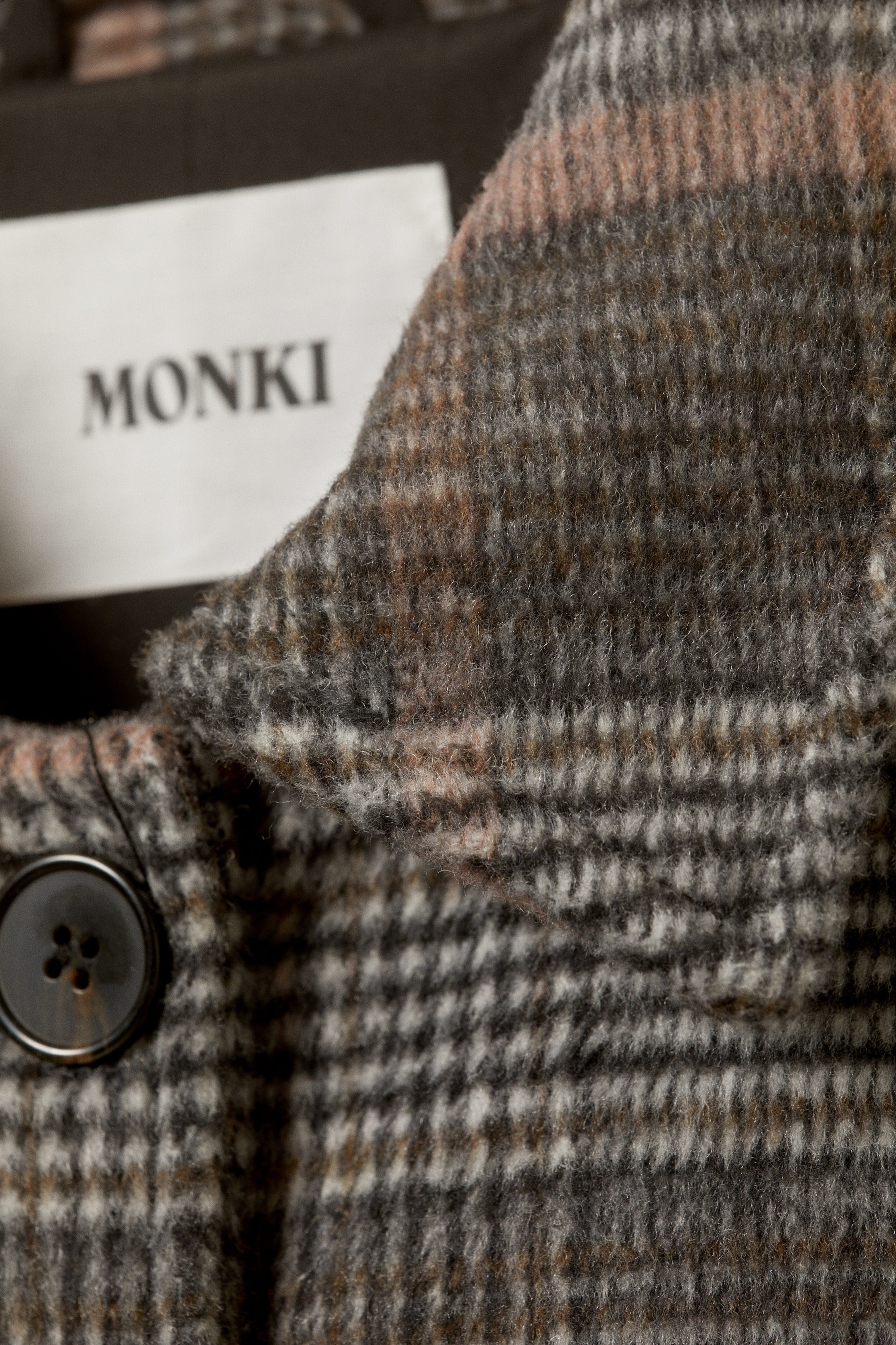 Dusty Mole Check - Knee-Length Single-Breasted Coat - 5