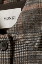 Dusty Mole Check - Knee-Length Single-Breasted Coat - 5