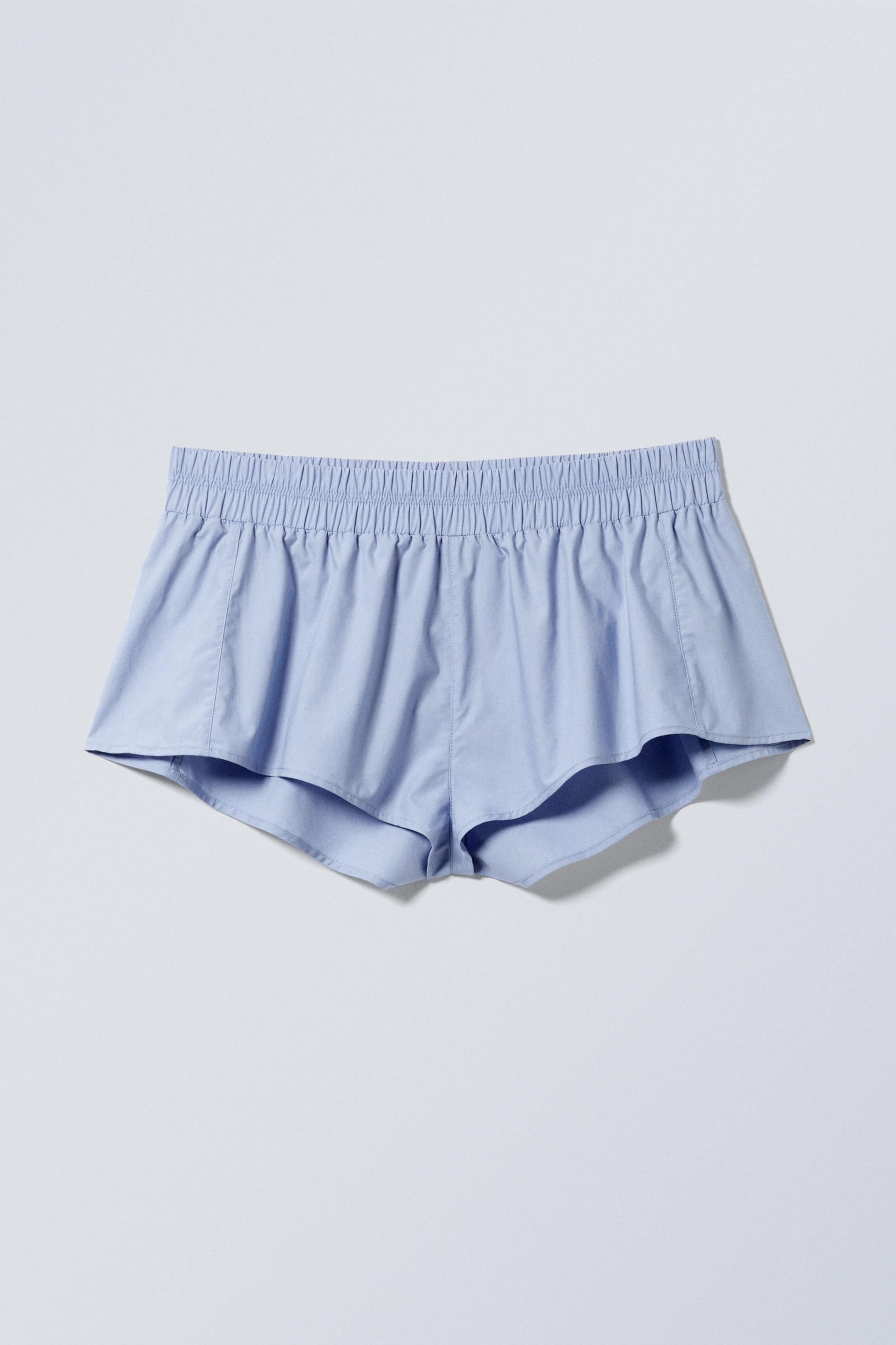 Light Blue - Mini Cotton Shorts - 1