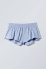 Light Blue - Mini Cotton Shorts - 0