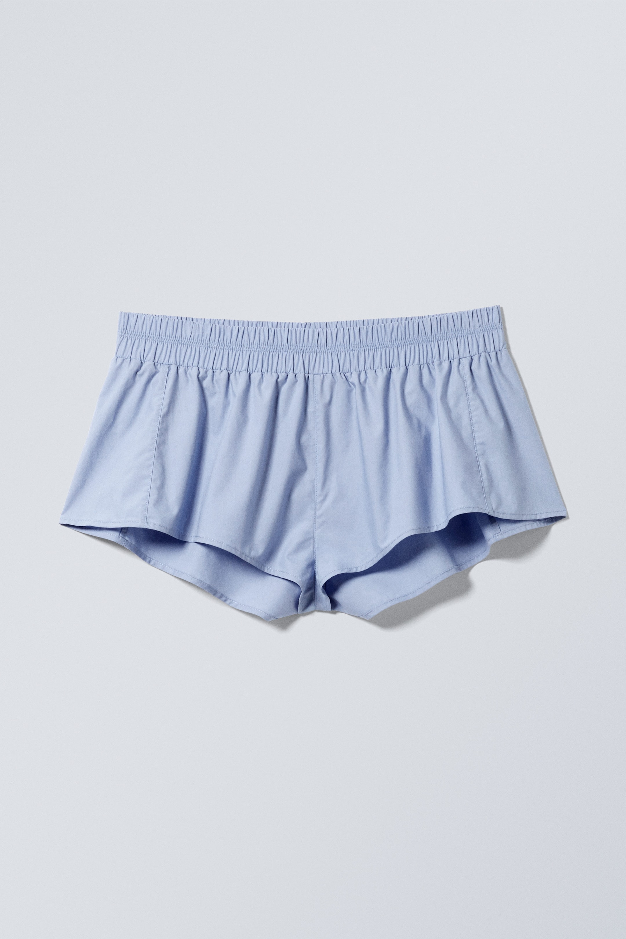 Light Blue - Mini Cotton Shorts - 1
