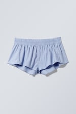 Light Blue - Mini Cotton Shorts - 0