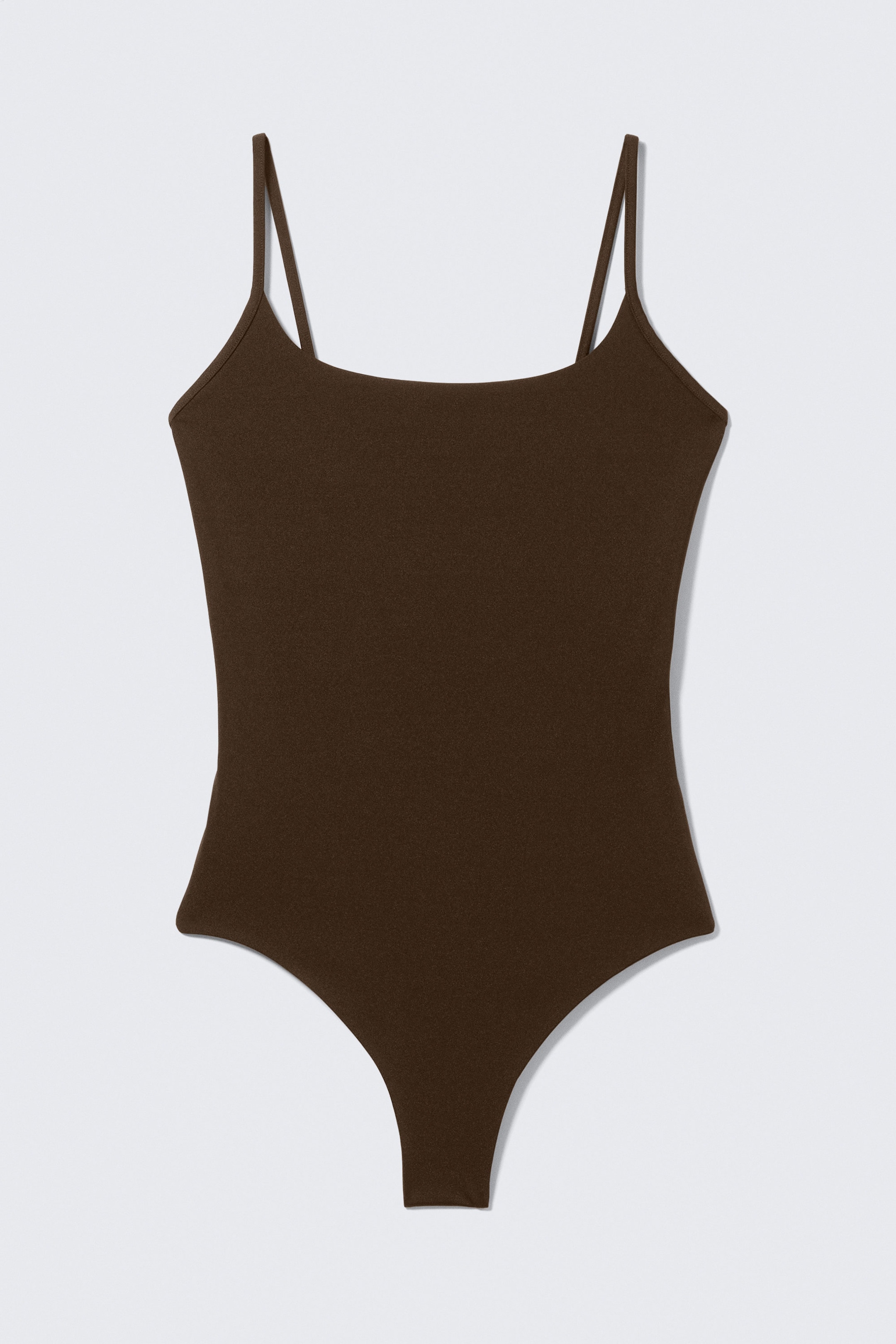 Marron foncé - Maillot de bain à encolure carrée - 3