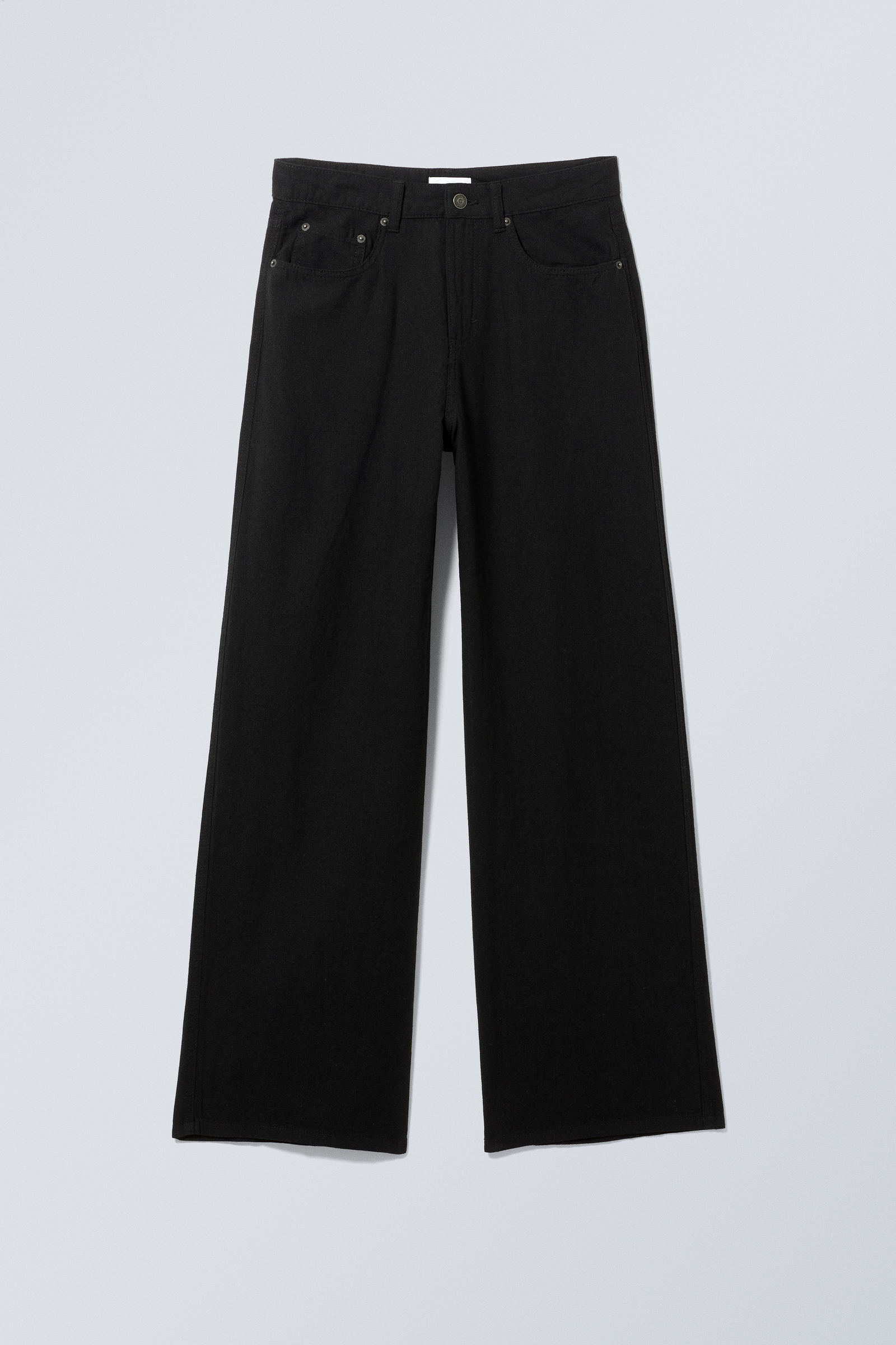 astro baggy linen blend trousers - Black | Weekday WW
