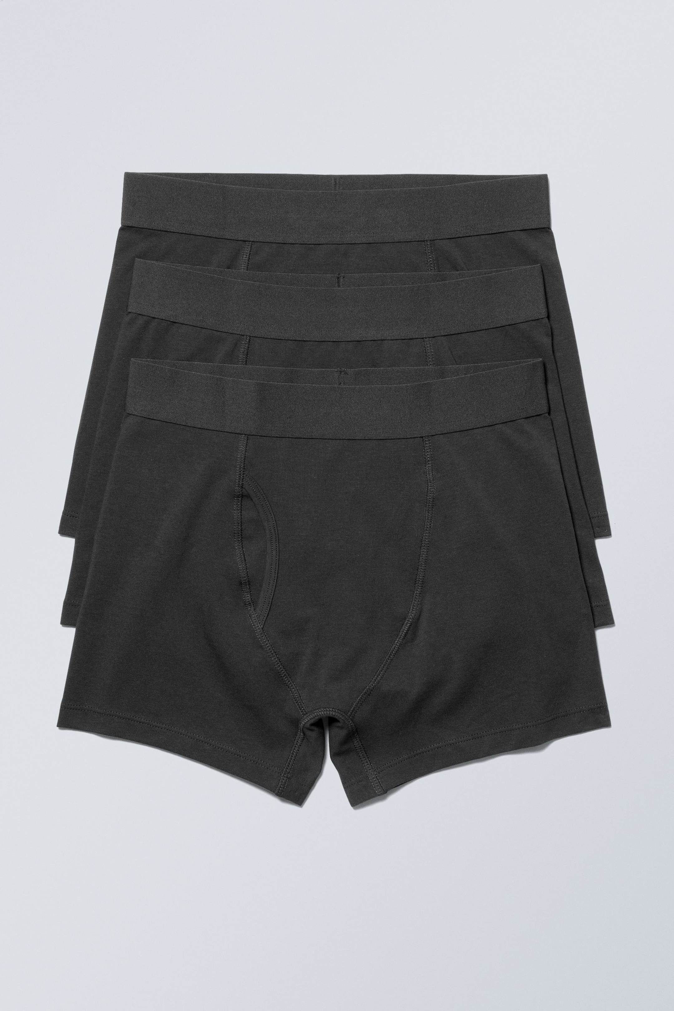 Schwarz - 3er-Pack Boxershorts - 0