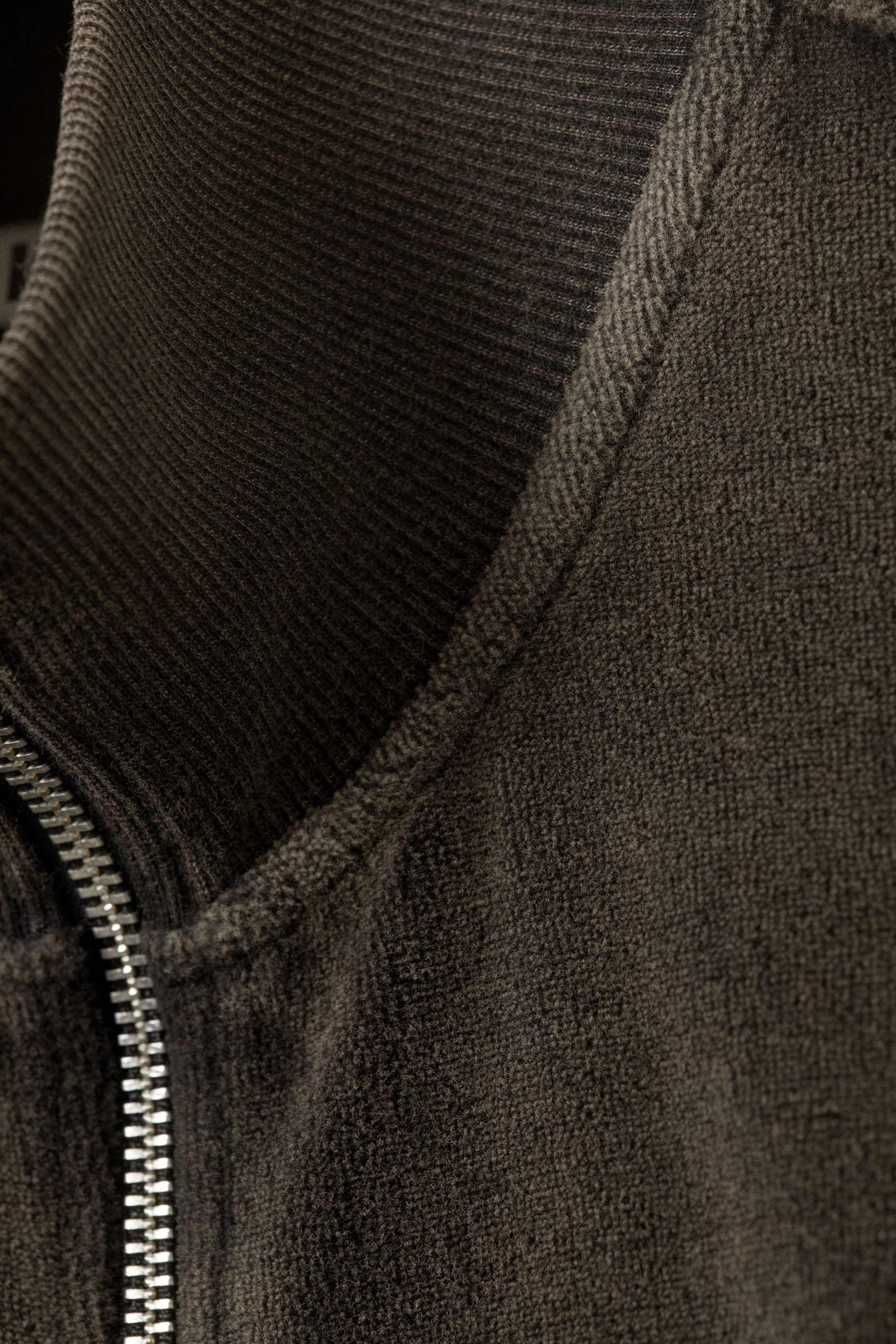 Washed Black - Washed Velvet Mini Jacket - 1