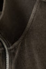 Washed Black - Washed Velvet Mini Jacket - 1