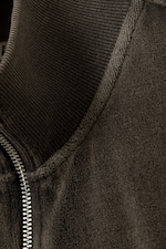 Washed Black - Washed Velvet Mini Jacket - 1