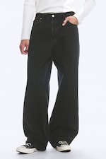 Tuned Black - Black - Astro Mid Rise Loose Baggy Unisex Jeans - 2