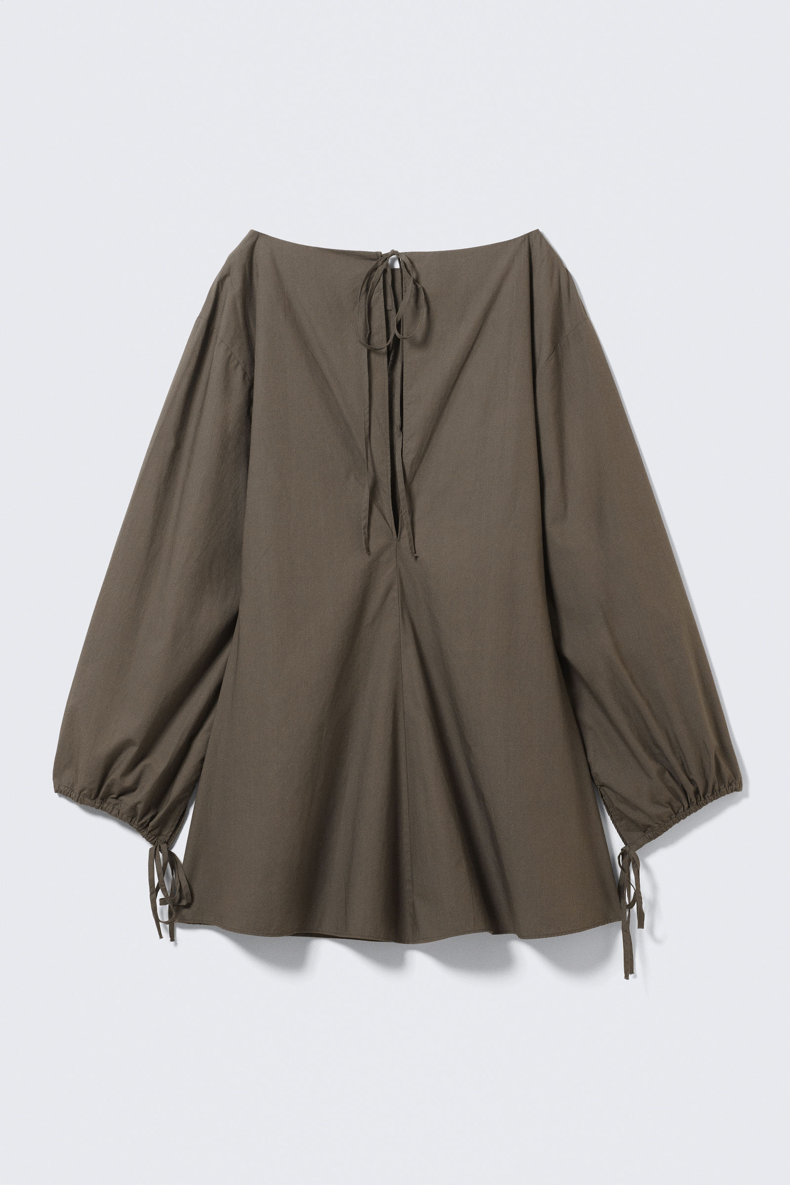 Solid Geometric Dolman Sleeve Pocket Shirred Split Hem Dress