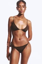 Dark Brown - Tanga Brazilian Bikini Bottoms - 0