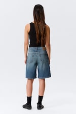 Radio Blue - Medium Blue - Monterey denim short met lage taille - 6