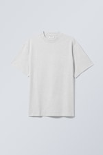 Hellgrau meliert - Großartiges Heavyweight-T-Shirt - 0