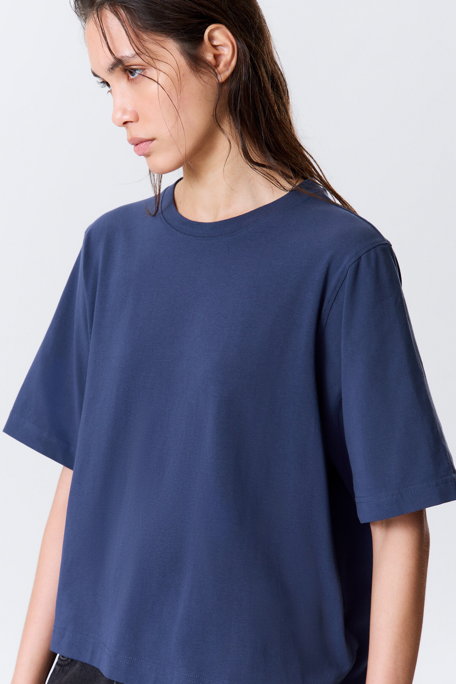 Perfect Boxy T-shirt - Donkerblauw/Zwart/Wit - 3