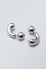 SIlver - Bean Earrings - 0
