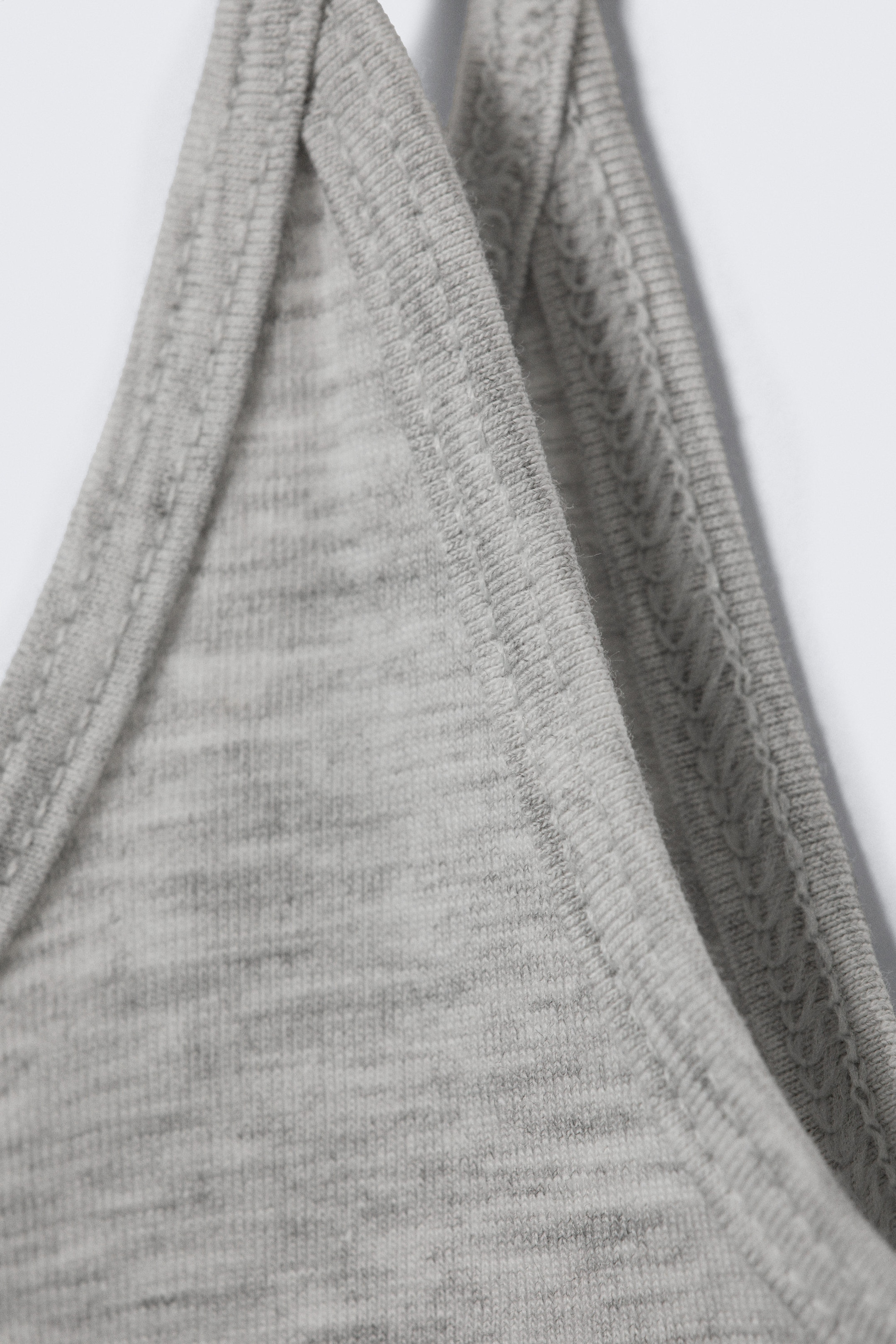 Grey Melange - Slim Strap Tank Top - 4