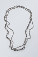 Silver - Uno Necklace Set - 0