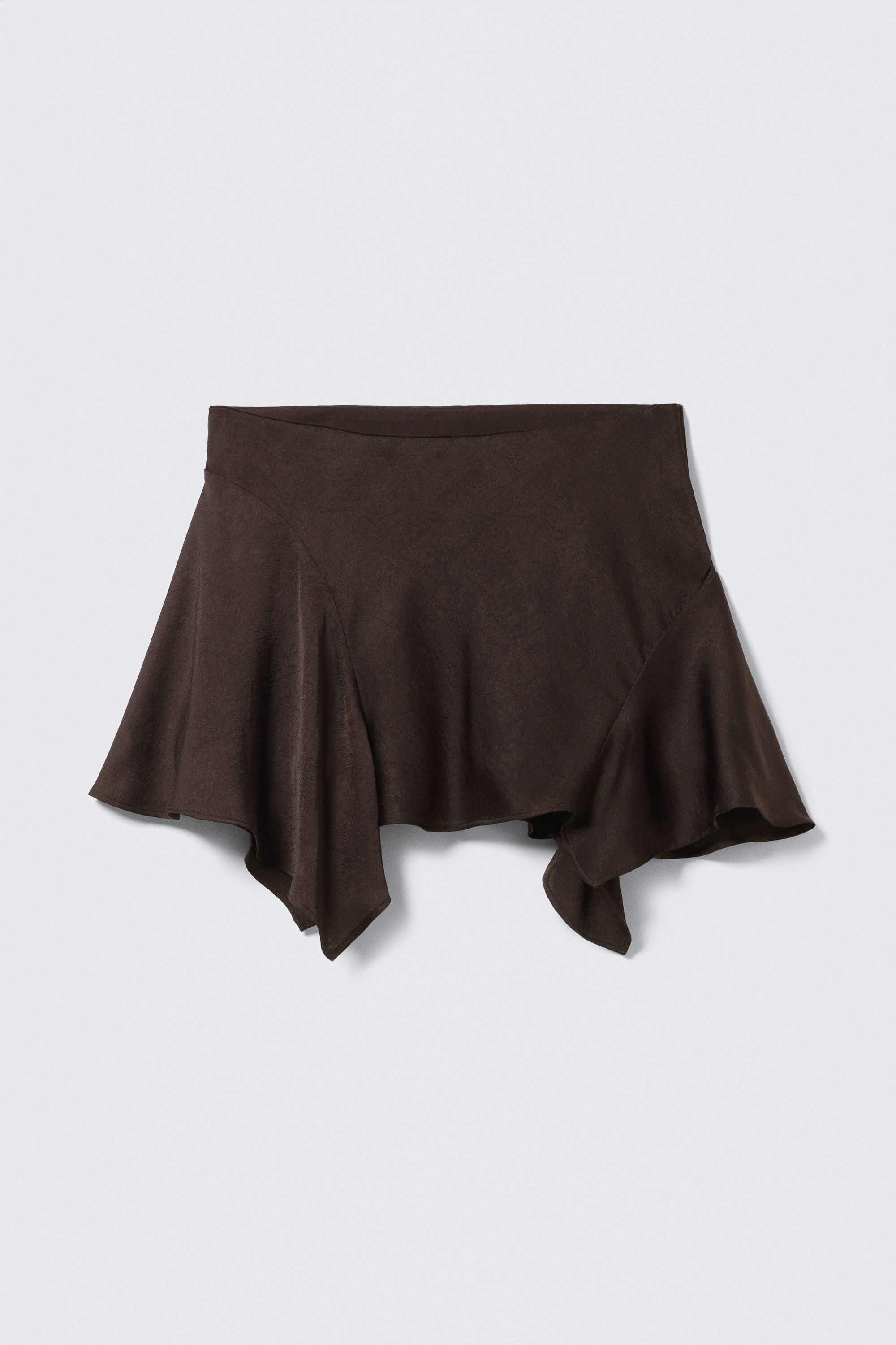 Donkerbruin - Asymmetrische minirok - 3