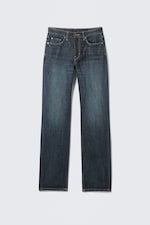 Deep Sea Blue - Dark Blue - Laika Mid Rise Regular Straight Leg Jeans - 5
