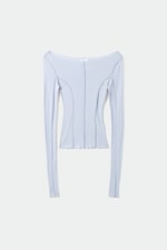 Dusty lt blue - Turn Seam Long Sleeve - 0