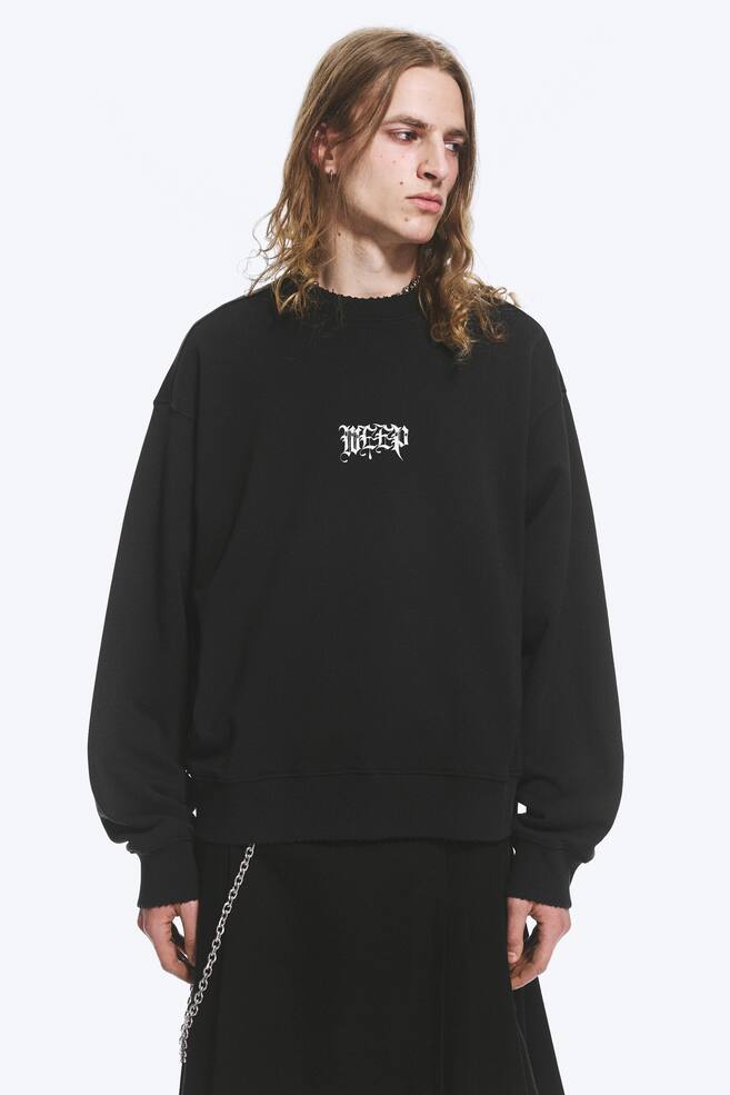 Yungblud - Bedrucktes Oversize-Sweatshirt-Off-black - 5