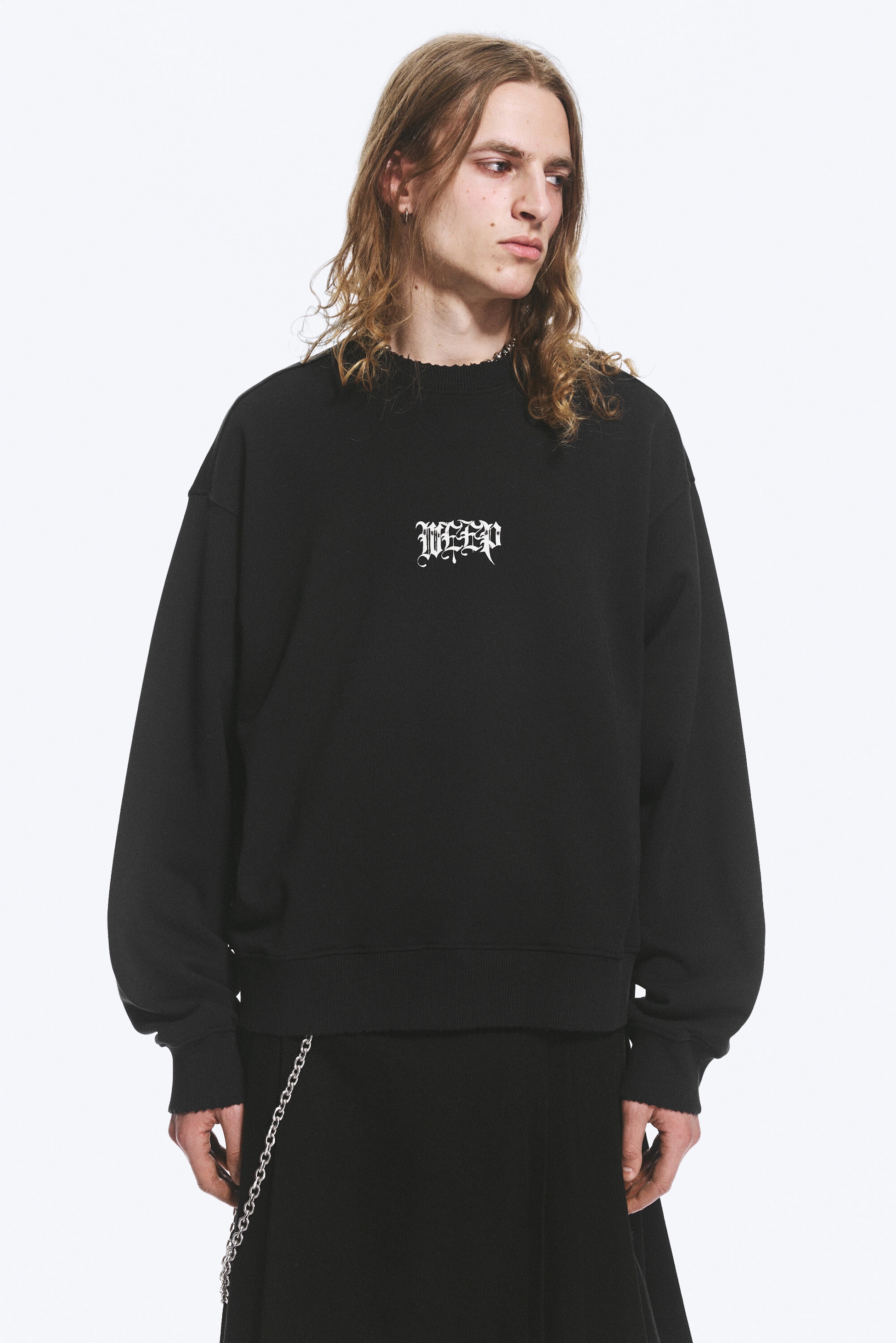 Off-black - Yungblud Printed Oversized Sweatshirt - 2