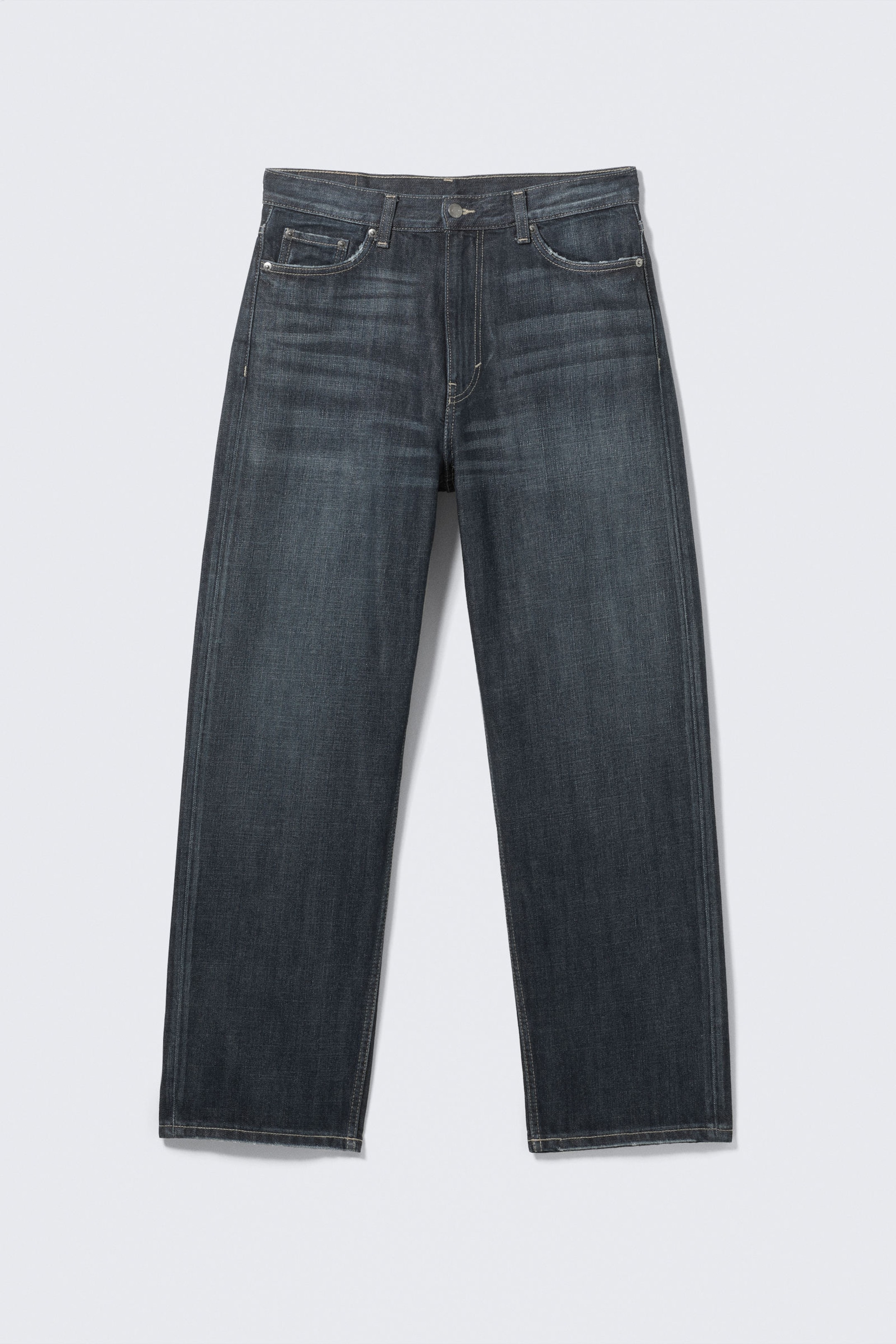 Deep Sea Blue - Dark Blue - Galaxy Loose Straight Leg Jeans - 10