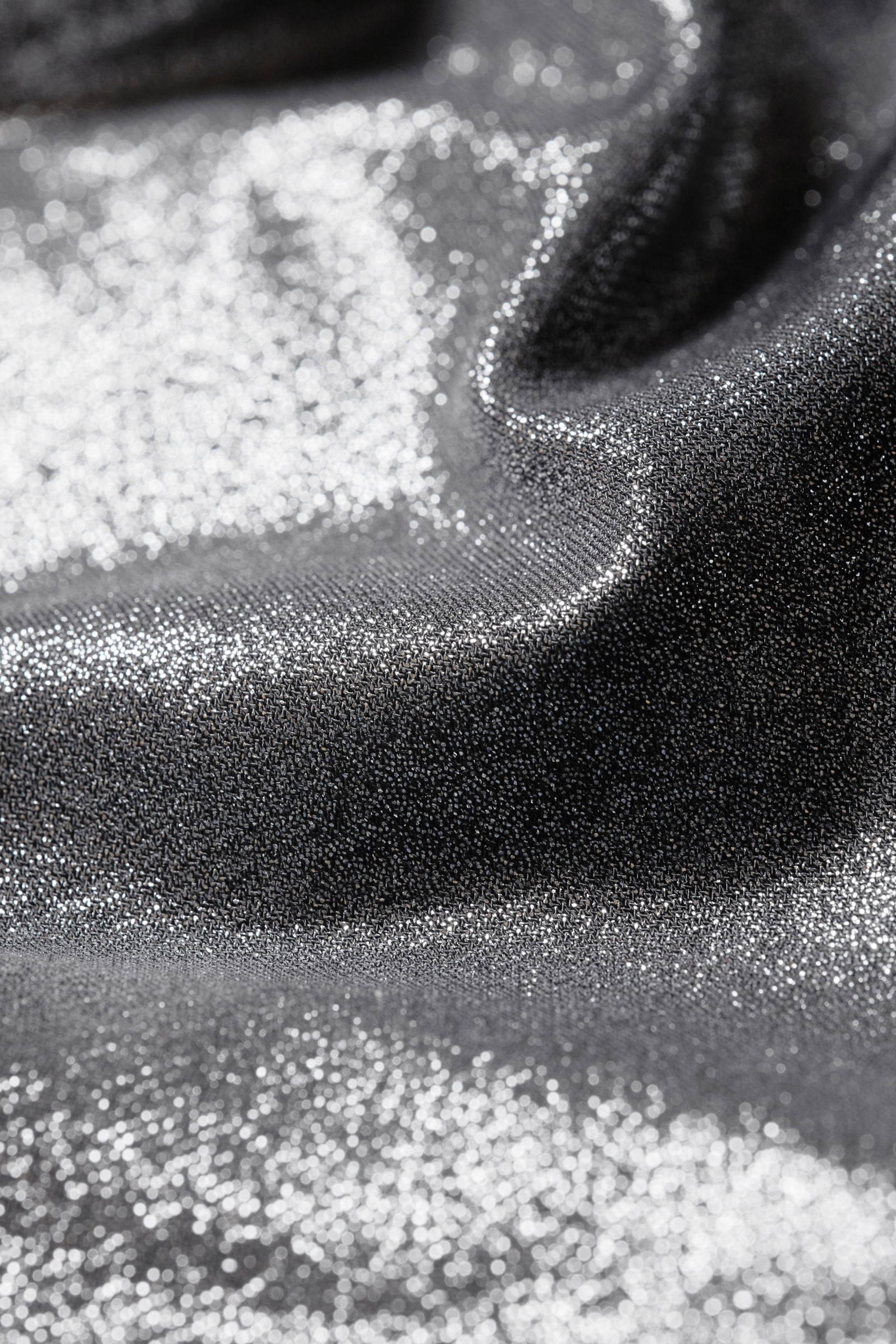 Grey Glitter - Scooped Glitter Bikini Bottoms - 4