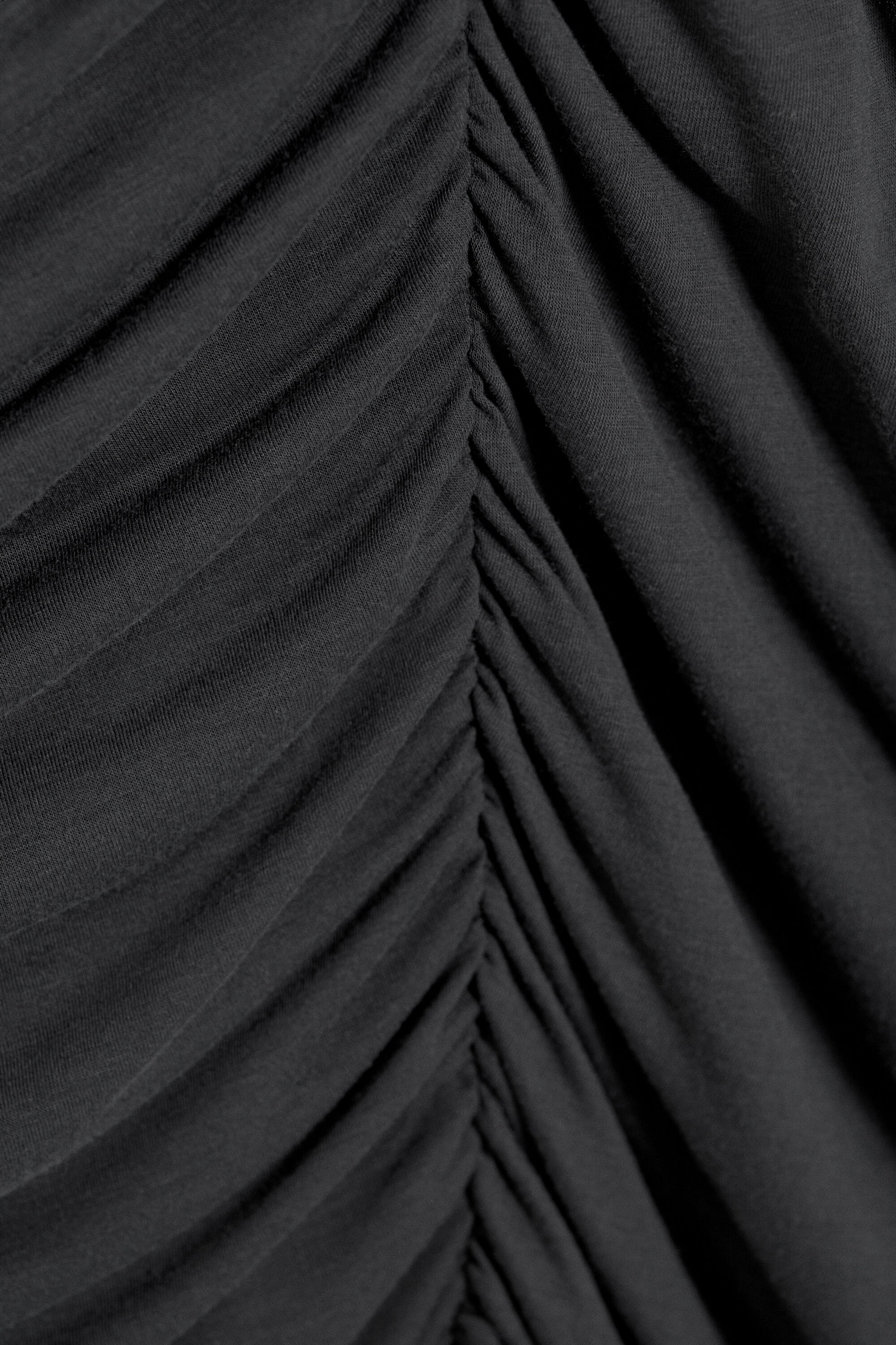 Gris foncé - Jupe asymétrique froncée taille basse - 5