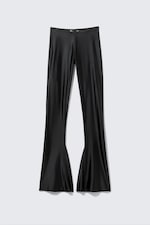 Black - Low Rise Flared Stretch Trousers - 4