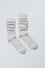 Grey Melange - State Slouch Socks - 1