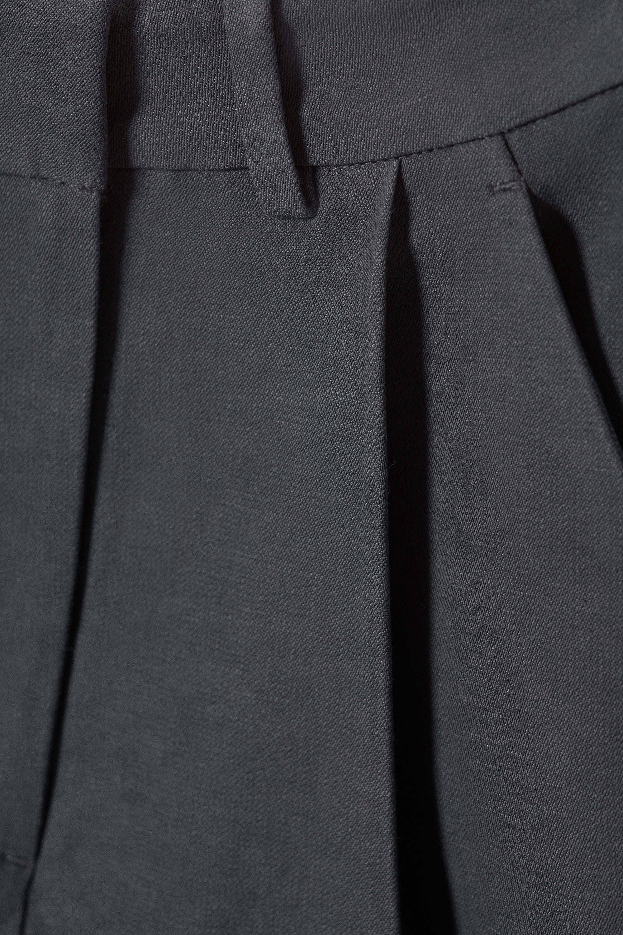 Dark Grey - Asymmetric Linen-Blend Suiting Skirt - 6