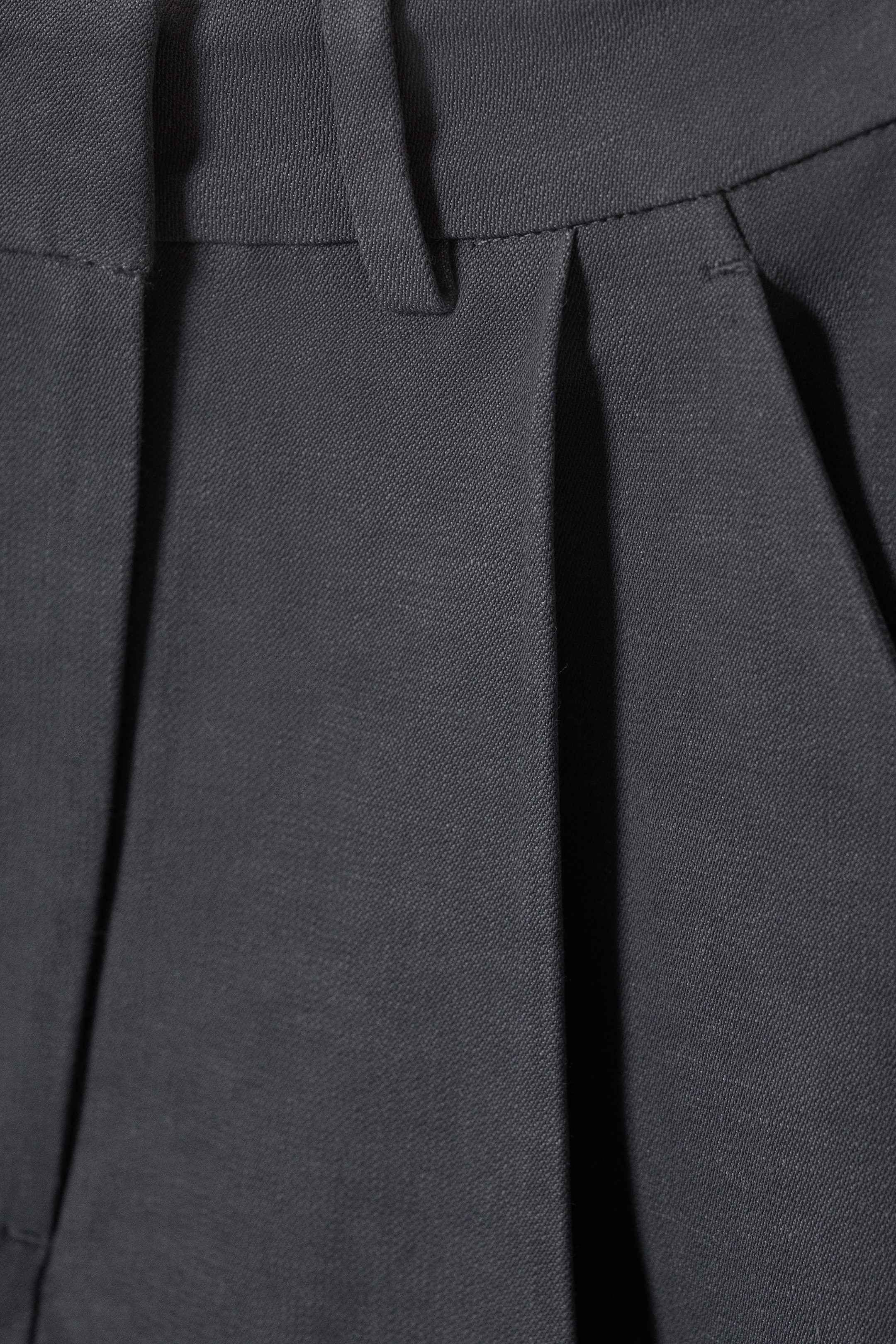 Dark Grey - Asymmetric Linen-Blend Suiting Skirt - 6