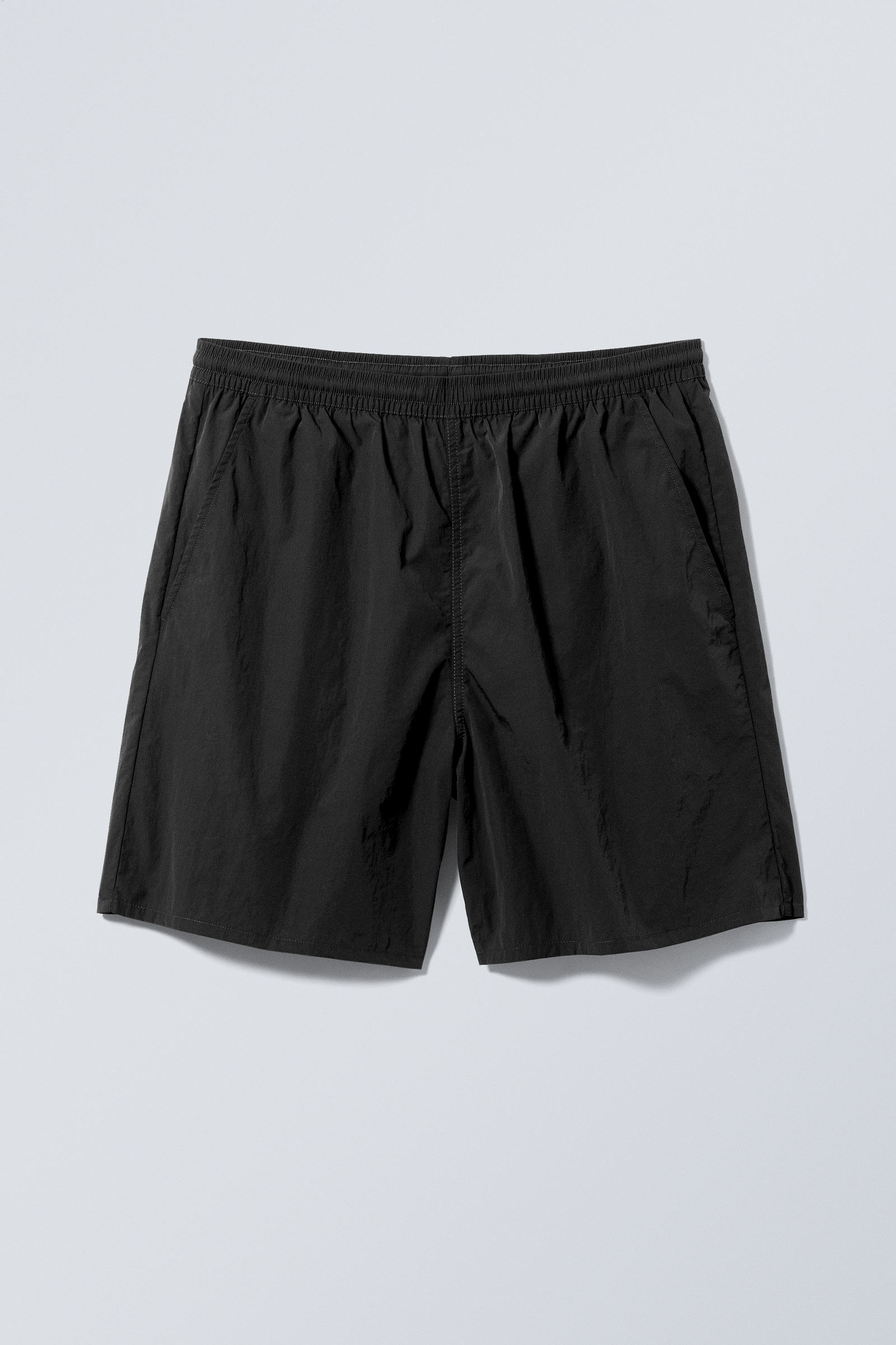 structured mid-thigh swim shorts - Black | Weekday WW