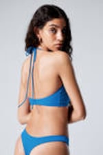 Bright Blue - Turn Halter Bikini Top - 2