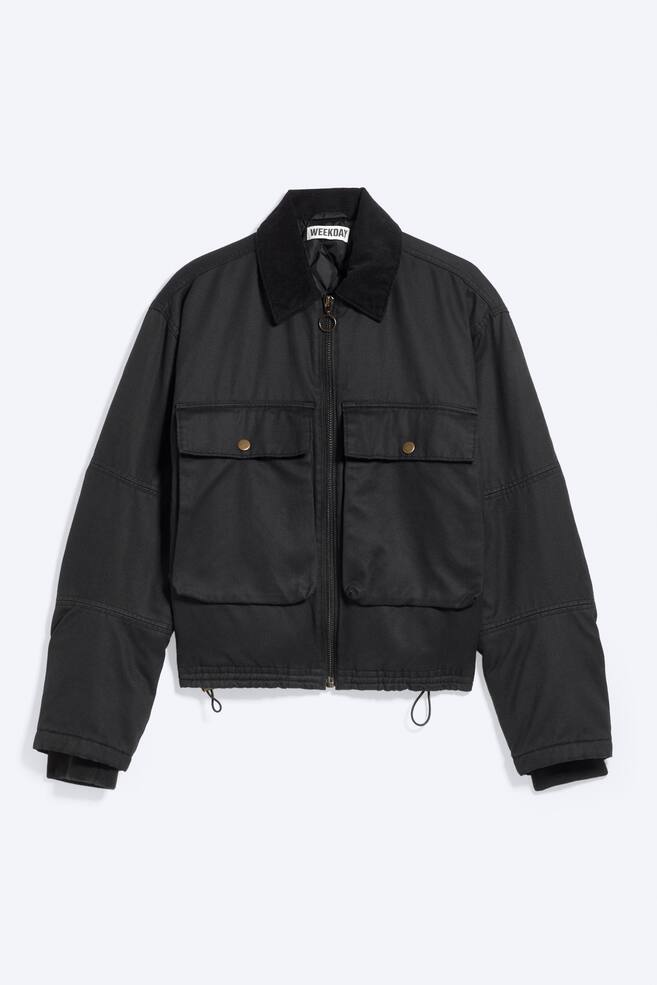 Transitional drawstring jacket - Washed Black/Dark mole - 1
