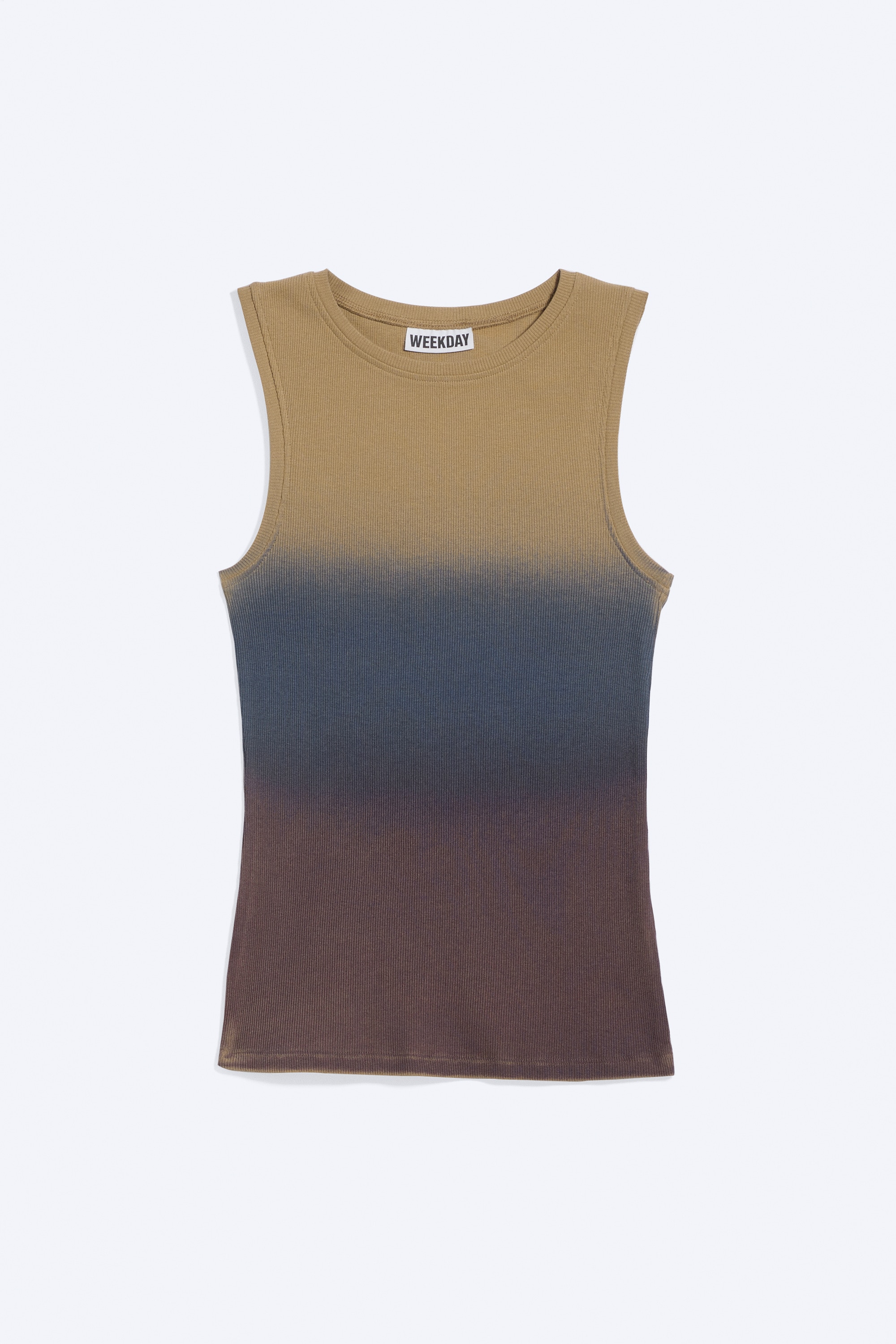 Camiseta de tirantes lavada - Marrón/Azul/Morado Ombré