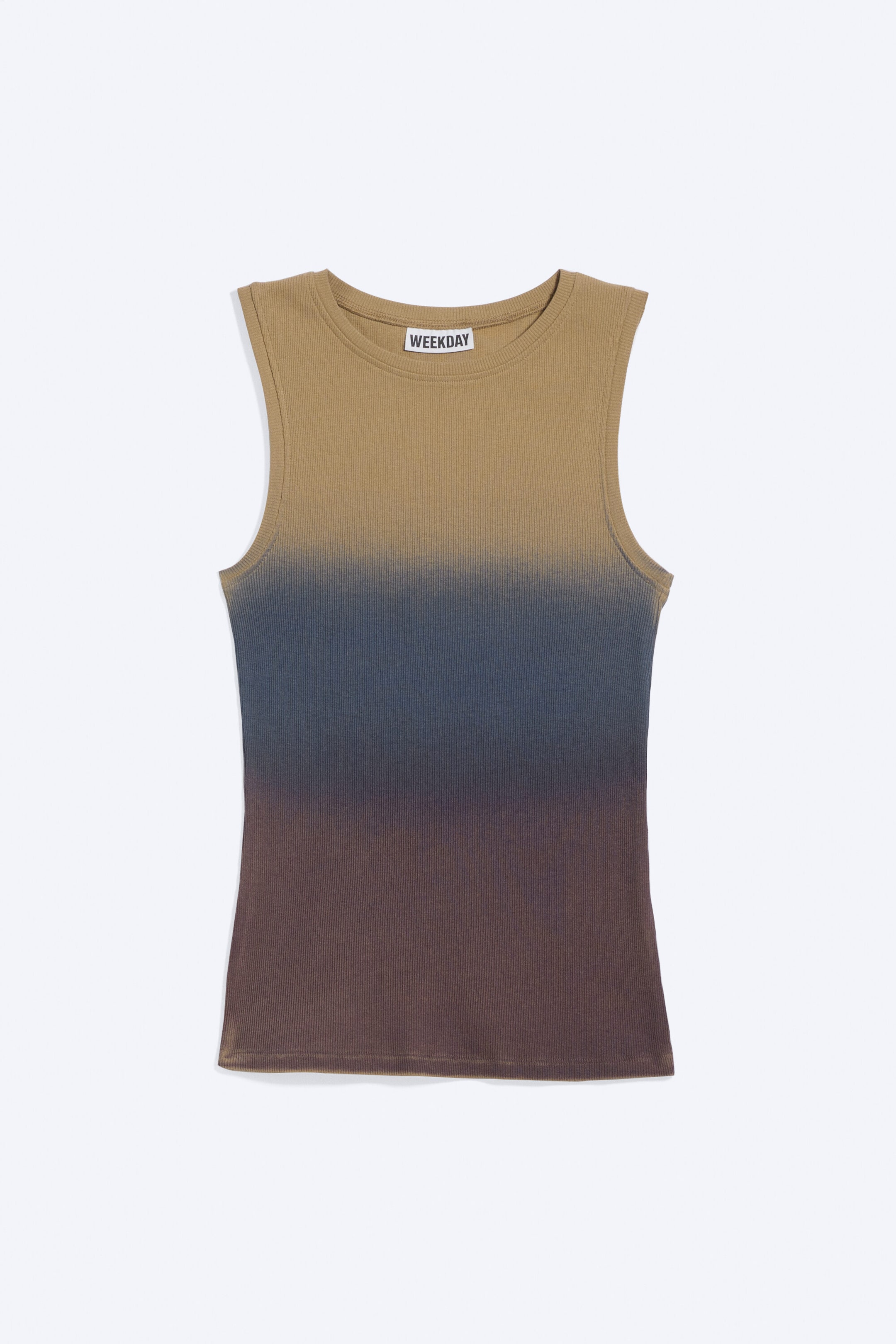 Bruin/blauw/paars ombre - Gewassen tanktop - 4