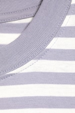 Weiß/Lila gestreift - Oversized T-Shirt im kastigen Fit - 4