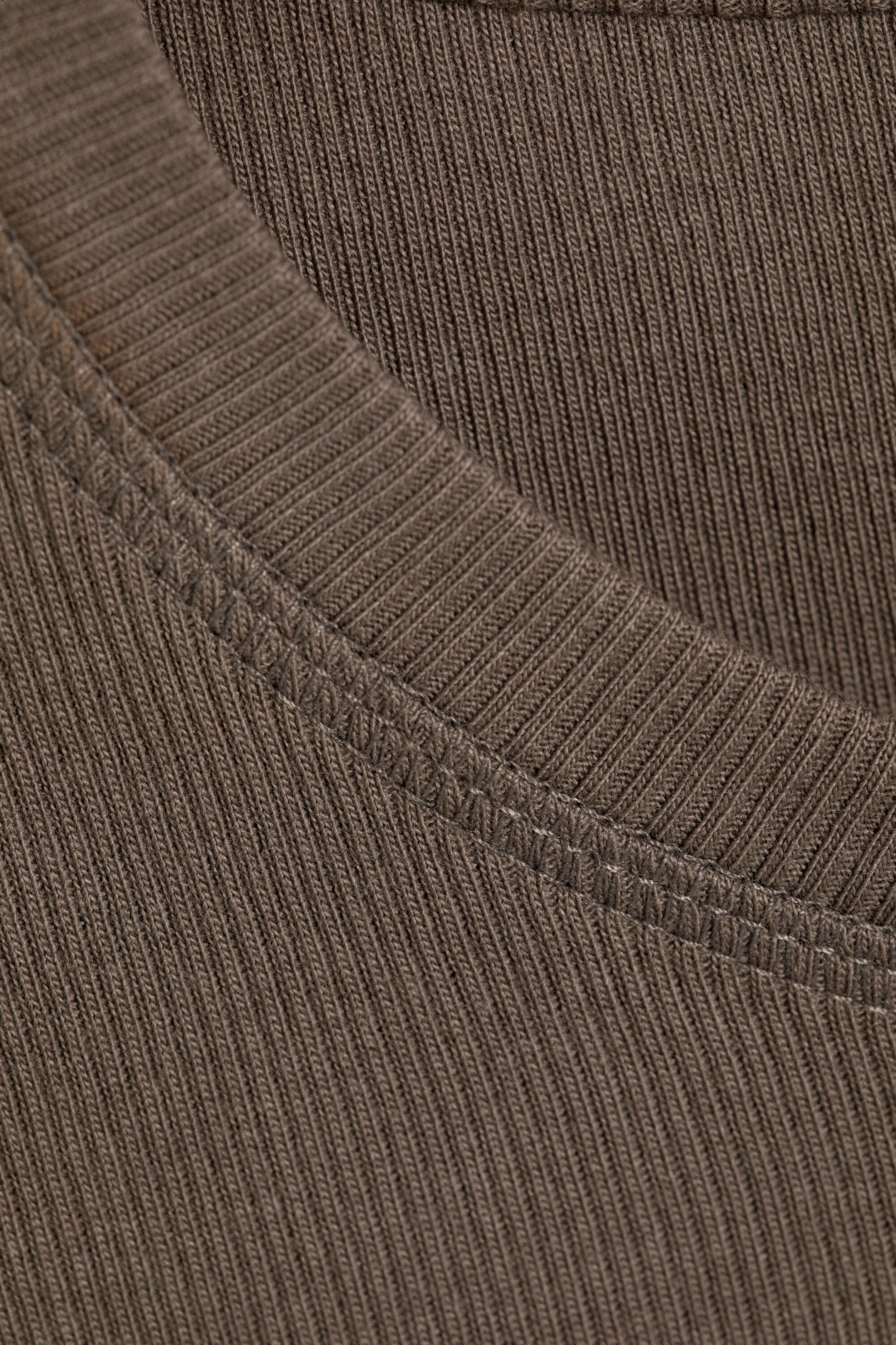 Dark Mole - Classic Slim Ribbed Cotton T-shirt - 4