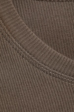 Dark Mole - Classic Slim Ribbed Cotton T-shirt - 4