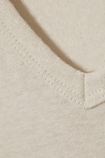 Beige - Tanktop aus Leinen mit V-Ausschnitt Tua - 1