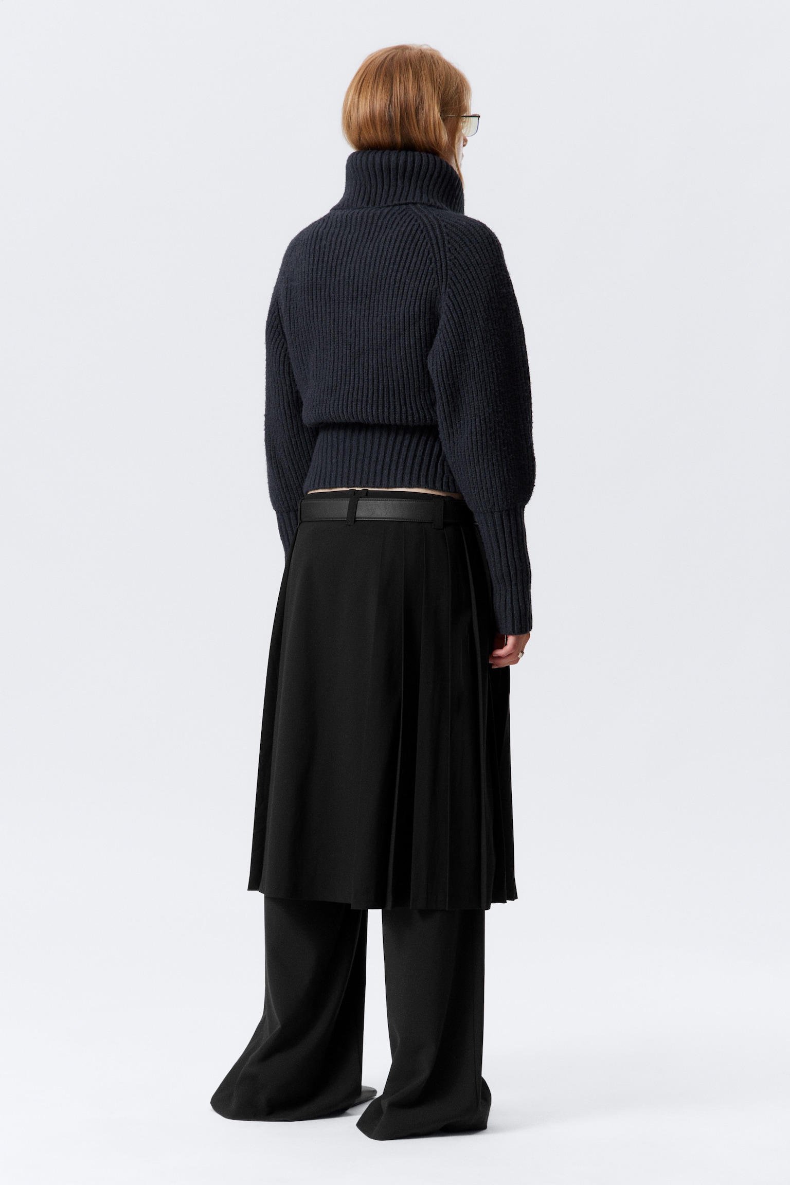 Cárdigan de punto con cremallera - Azul oscuro/Negro - 6
