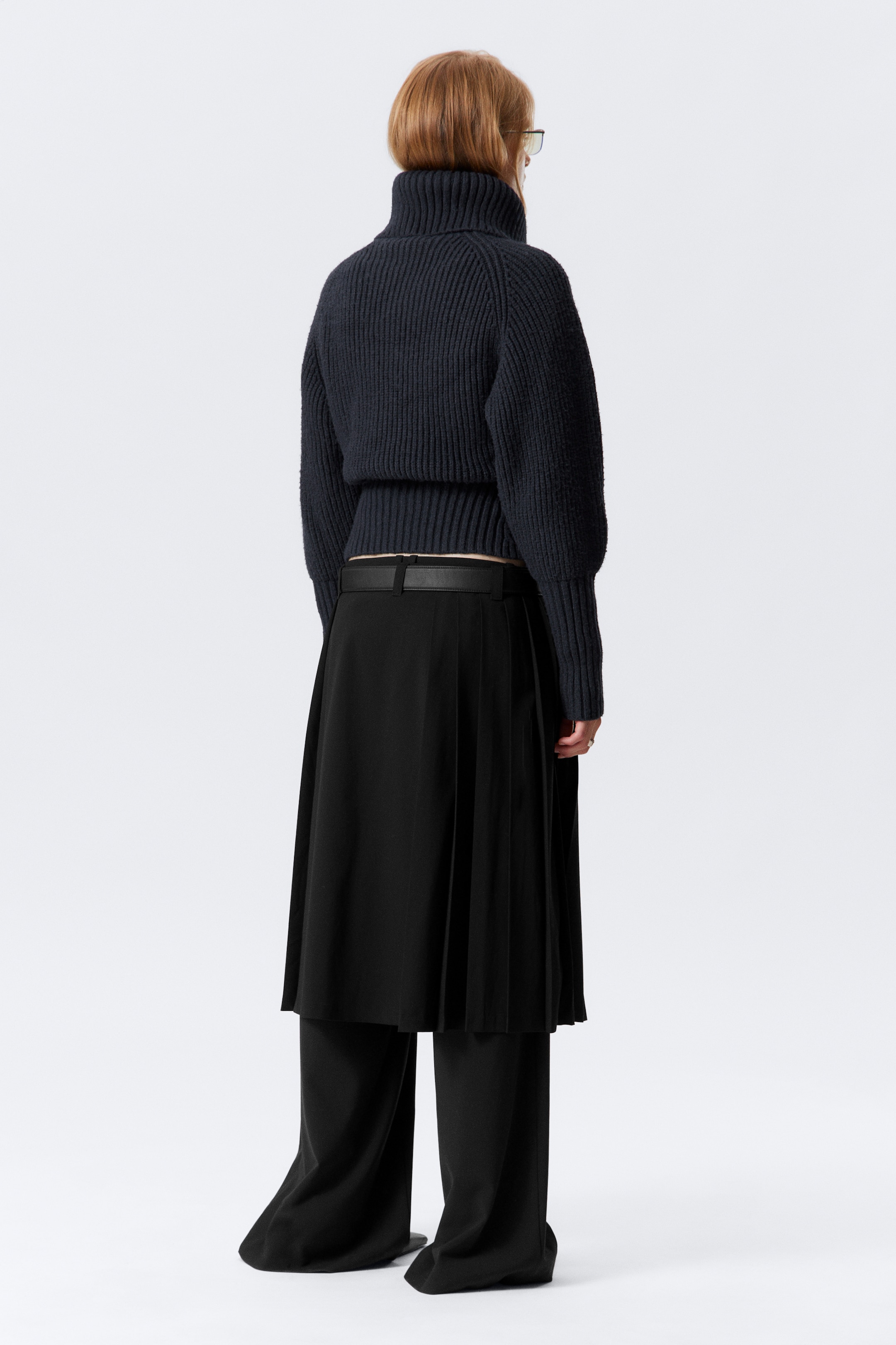 Grösseres Bild ansehen: Gerippter Zip-Cardigan in schmaler Passform - Dunkelblau - DAMEN | H&M CH 4