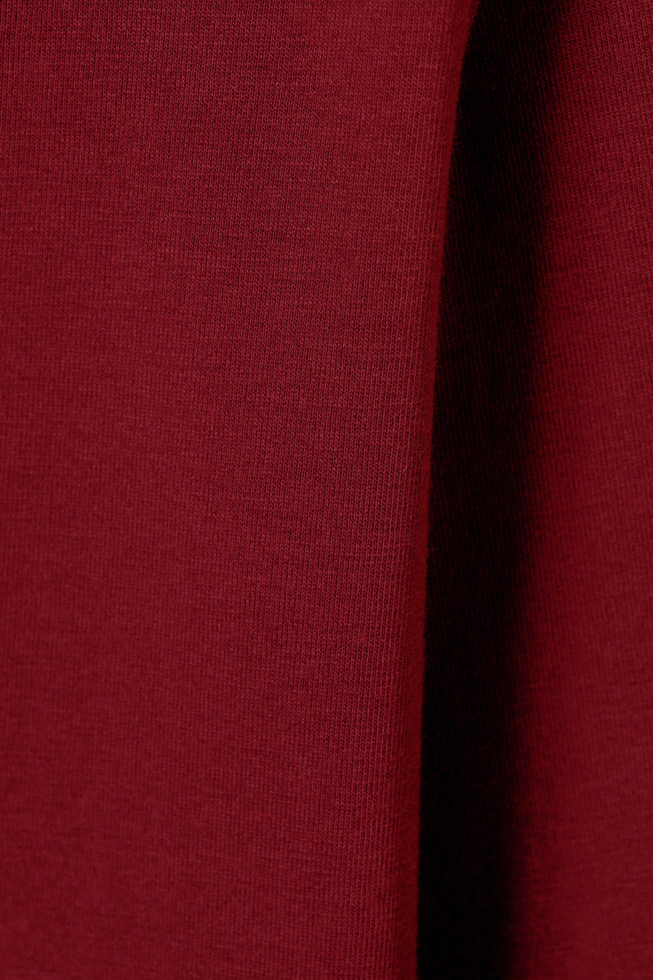 Dark Red - Slim Fitted Long Sleeve - 4