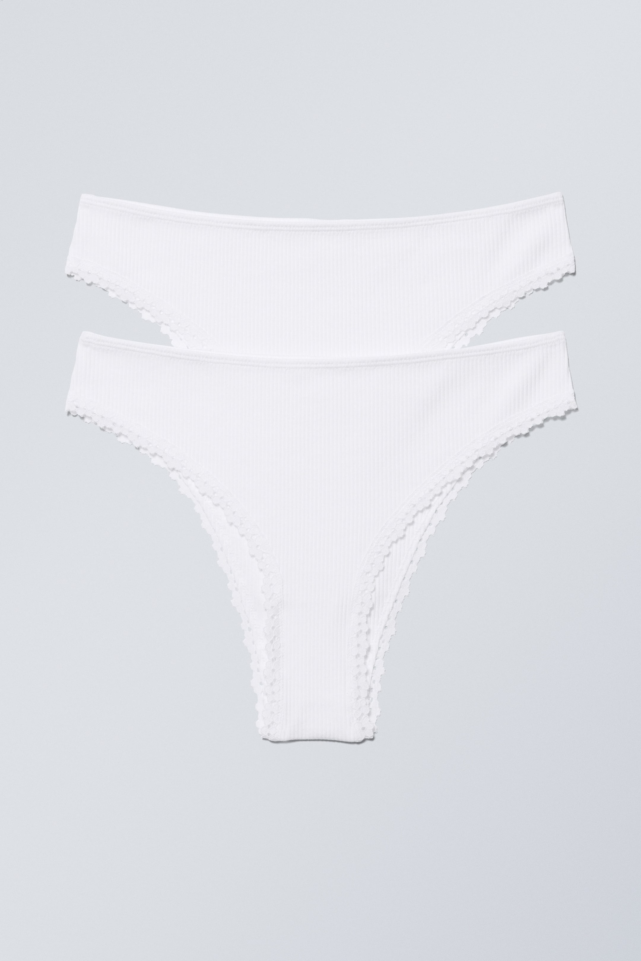 White - 2-pack Donna Cotton Brazilian Briefs - 0